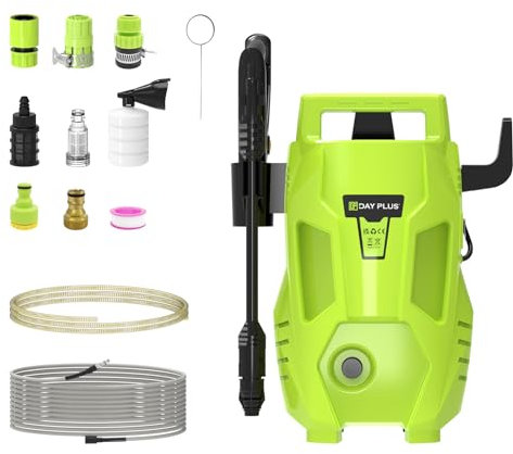 Electric Pressure Washer, 55Bar 5L/min Pressure Washers, 1800W Power Power Jet Washers with Adjustable Nozzle & 7m Hose, Car Washer Pressure Machine for Fences/Driveways/Patios