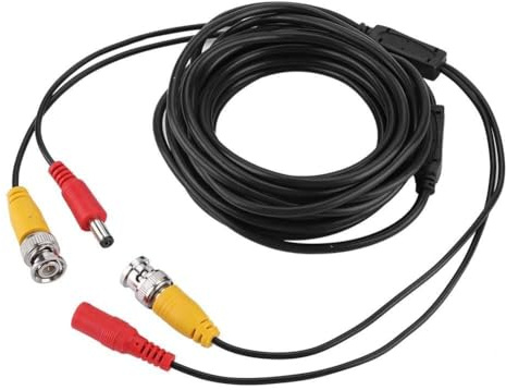 Zerodis BNC CCTV -Erweiterungskabel Lange Lebensdauer Langlebiger Video -Koax Kabel für CCTV System TV LCD Installation 15m Schwarz (5m)