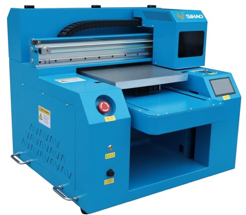 Furvveerr A3 UV Drucker Upgrade-Stil 33CM * 40CM Multifunktionsdrucker Verstellbare Druckgeschwindigkeit, Druckhöhe 0-20CM,Weiße Tintenzirkulation Rühren,für Mentales Holz usw. (Blau)