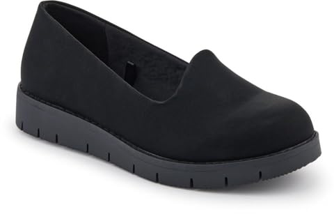 Wide Fit Casual Slip-On Shoes - Black Size 5