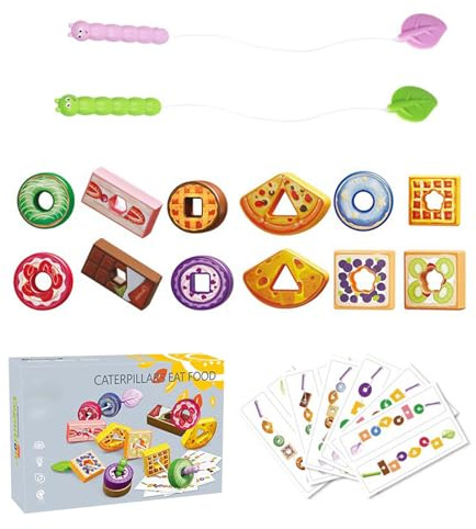 fayarrd Einfädelspiel, interaktives Eltern-Kind-Spiel – pädagogisches und Gemüse für Zuhause Kindergarten Preschool | Kinder Vorschool und