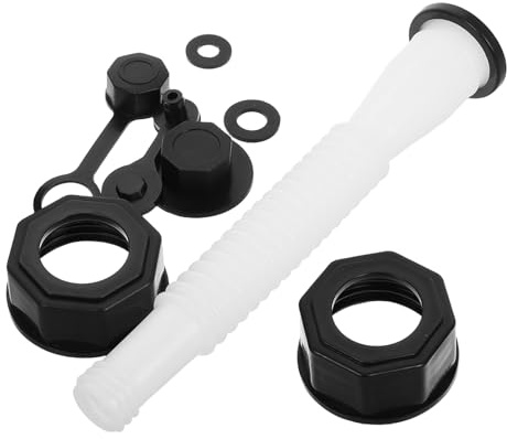 MOLUCKFU Kit de Repuesto para Bidón de Gasolina con Tubo de Vertido y Tuerca Hexagonal Boquilla Flexible y Tapones para Bidones Compatible con Gasóleo y Gasolina Juego Completo
