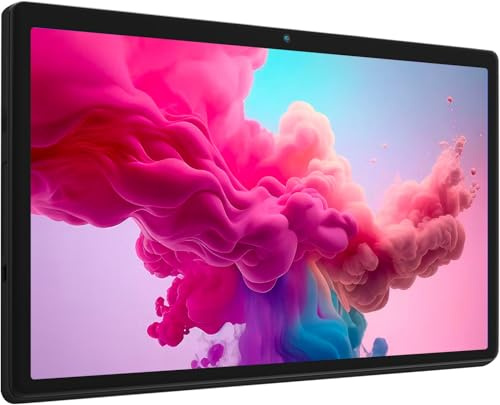 MUISOO Android 14 Tablet, Octa-Core 10 Zoll, 8 GB + 64 GB (erweiterbar auf 1 TB), Android-Tablet mit Bluetooth 5.3, WiFi 6, Dual-Kamera, 5 MP + 8 MP, Face ID, 4G Wireless Dongle (Schwarz)