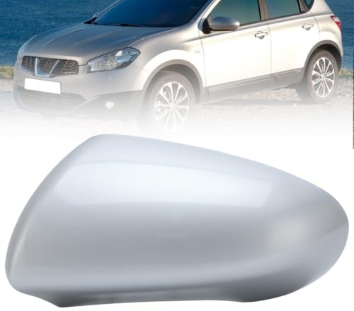 Side Wing Mirror Cover Fit For Nissan Qashqai J10 2007-2014 (SILVER, LEFT)