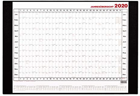 GÜSS-Schreibunterlage PVC mit Jahresübersicht DIN A2