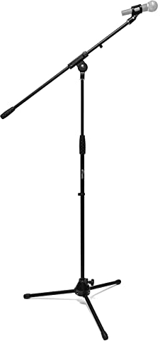 TIGER MCA7-BK Professional Boom Microphone Stand with Free Clip Black