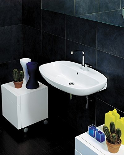 Flaminia, lavabo da appoggio/sospeso, nuda, art. 5081, finitura bianco