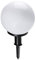 Außenleuchte Kugellampe Gartenleuchte, Outdoorlampe mit Erdspieß, Terrassenleuchte, wetterfest, Kugel, weiß, matt, 1x E27 Fassung, DxH 25x51 cm