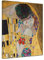 Bilderdepot24 Bild auf Leinwand | Gustav Klimt - Der Kuss in 90x120 cm als Wandbild | Wand-deko Dekoration Wohnung alte Meister | NEU-180206-90x120-dk