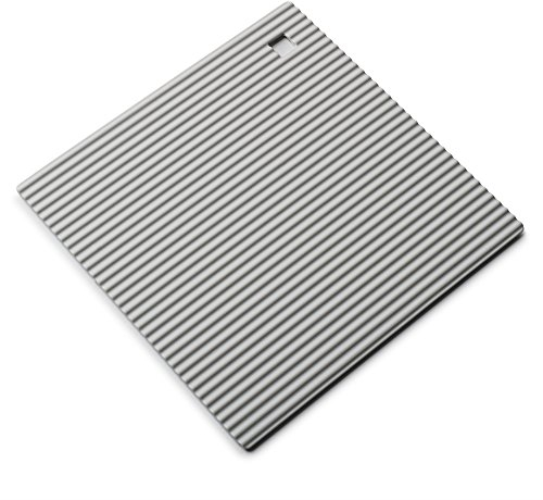 Zeal Silicone Trivet Mat Kitchen Worktop Protector for Hot Pots and Pans (18 x 18cm) – Heat Resistant Mat, Non Slip Square Trivet, French Grey