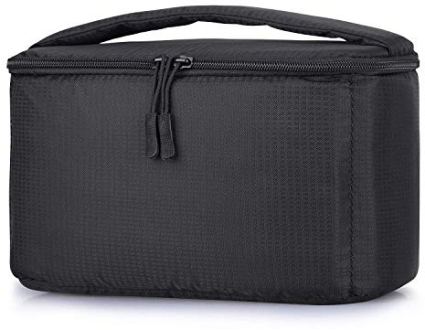 S-ZONE Gepolsterte Faltbare Kameratasche für DSLR SLR Kamera TLR Sony Canon Nikon oder Flash, Schwarz, Aktentasche