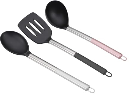 San Ignacio Q2821 Set de Utensilios de Cocina Nylon, Negro