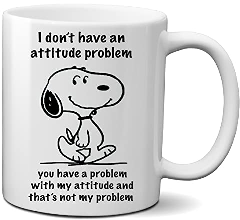 Mugtime (TM - Cartoon Quote Mug - Attitude Problem Funny Quote - Gift Christmas - Ceramic Mug 11oz