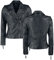 Black Premium by EMP Damen schwarze Lederjacke im Biker-Look mit Totenkopf 5XL