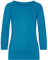 Yamadhi Yoga Oberteil Damen, ¾ Lange Arme Casual Longsleeve | Yoga Top, locker geschnitten, aus Modal, Langarm | blau (Lyons Blue), Gr. XL