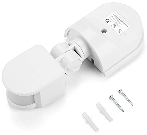 Motion Sensor Detector Switch 110V-240V Degree Wall Mount Infrared PIR Motion Sensor Detector Infrared Switch for Outdoor Indoor (White)