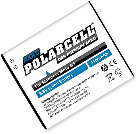 PolarCell Batteria per Motorola Moto G5 – Moto G4 Play – Moto E3 – Moto E4 | sostituisce la batteria originale GK40 | 2900 mAh potente batteria di ricambio | celle selezionate A+ | SNN5967A SNN5967B