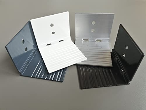 Abschlusswinkel/Haltewinkel für Stegplatten/Hohlkammerplatten lieferbar in 4 Farben (Alu pressblank/unbeschichtet)