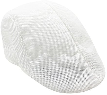 LIANGFANG Herren Schirmmütze Schiebermütze Baskenmütze Gatsby Newsboy Flatcap Damen Barett Cap für Herbst und Winter, AAC01, Weiß, Einheitsgröße