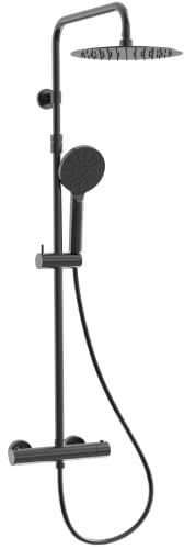 Essebagno Luisa colonne de douche thermostatique gris gun métal