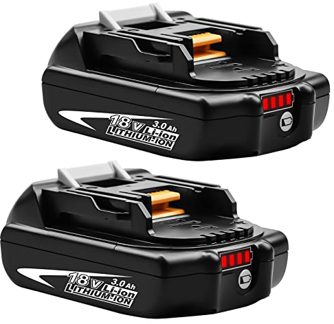 Moticett 2 Piezas 18V Batería Repuesto para Makita Batería 18V 3.0Ah Compatible para Makita Batería BL1860B BL1850B BL1840B BL1840 BL1830B BL1820 BL1815 BL1825 BL1835 BL1845 194205-3 194309-1 LXT-400