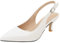 Court Shoes for Women Casual Mid Heel Slingback Shoes Buckle Kitten Heel Party Shoes Slingback Crocodile Texture, 041 White Size 5 UK/39
