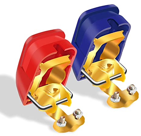 1 Paar Autobatterie Schnellklemmen Polklemmen Batterieklemmen Batterie Polklemmen Set Boot Autoklemmen (Positiv/Negativ)