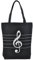 HilerPunk Wiederverwendbare Lebensmittelbeutel mit Musik-Motiv, Schultertasche, Violinschlüssel, 15.35 x 12.2 x 2.75 inches
