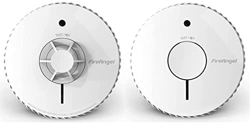FireAngel Heat Alarm with 10 Year Sealed For Life Battery, FA6720-R & FireAngel Optical Smoke Alarm with 5 Year Replaceable Batteries, FA6615-R (ST-625 replacement, new gen)