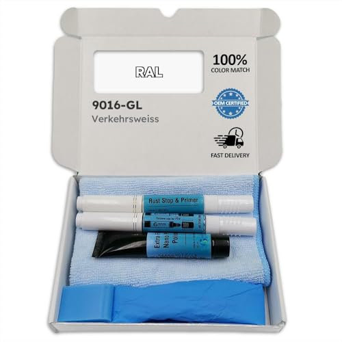 Genuine Colors Lackstift VERKEHRSWEISS 9016-GL für RAL Weiß
