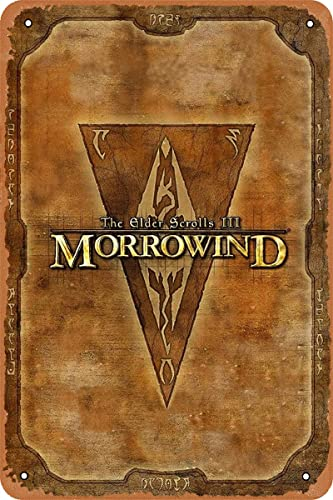 Clilsiatm The Elder Scrolls III Morrowind Game Poster Vintage Blechschild Metall Poster 20,3 x 30,5 cm