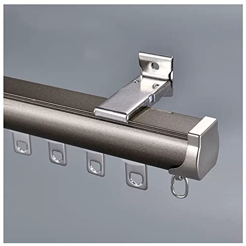 Vorhangschiene Gardinenschiene Gardinenstange 1.1 1.3 1.5 1.7 1.9 2.1 2.3 2.5 2.7 3.1 M Vorhangschiene Decken-/Wandbefestigung, Vorhangstange Schwer Aluminium Raumteiler Für Schlafzimmer RV ( Color :