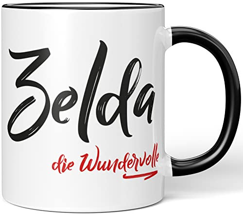 JUNIWORDS Tasse, Zelda, die Wundervolle, Schwarz (5313372)