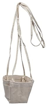 RiloStore Pflanzkorb Hänger Ampelkorb Weiss o017 Hochzeitsdeko Raumdeko Makramee 10x10x60cm Deko Obstkorb Dekokorb Vintage Landhaus Blumentopf zum Hängen Topf Metallkorb Blumenhalter