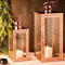 Marrakesch 2er Set Gartenlaterne Laterne 39cm & 27,5cm | Laternen für Draußen Marra Kupfer modern als Gartendeko