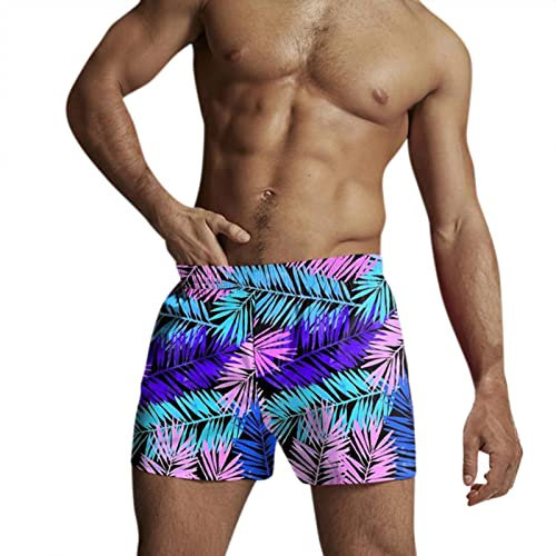 Schnell trocknende Sommer lockere Badehosen Beach Outdoor-und Florale Fünf-Punkte-Druck Frühlingshose für Herren Schnorchel Oberteil Herren