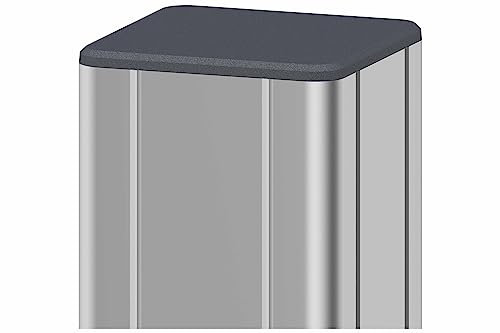 Gartenwelt Riegelsberger ALU-Tor-Pfosten Silber zum Einbetonieren 2er-Set für Universal Alu-Torrahmen Zubehör für Gartenzaun Zaun WPC Steckzaun Sichtschutzzaun Garten Terrasse