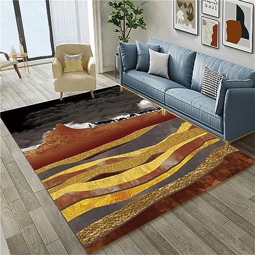 AU-OZNER tappeto puzzle bambini Tappeto giallo, tappeto antibatterico di alta qualità, facile da pulire, facile da posaretappeto per cucina,giallo,200x280 cm