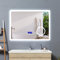 Acezanble LED Badezimmerspiegel 80x60cm,LED Spiegel mit Bluetooth Touch Beschlagfrei 3-Fach Schminkspiegel,Badspiegel 3 Lichtfarbe Dimmbar mit Memory,Energiesparend Wandspiegel Lichtspiegel