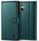 Kuafcase Compatible for iPhone X/XS Case with 4 Card Slots Magnetic Closure Kickstand Shockproof Protective Phone Case Compatible for iPhone X/XS - Green