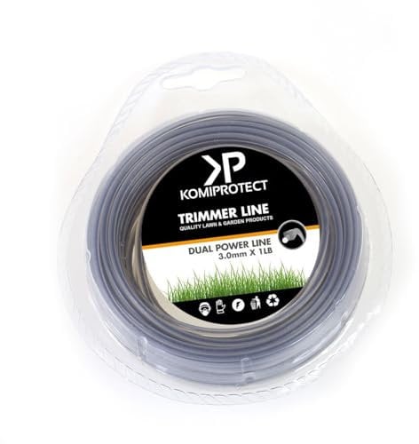 komiprotect® Filo per Decespugliatore Quadrato - Filo per Decespugliatore Power Line Robusto e Durevole(2.65 mm X 31 mt)