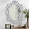 AOAOPQ Vintage Dekorativer Wandspiegel Hängespiegel Barockstil Dekorative Spiegel für Wand Wandmontage Rahmen Spiegel Badezimmer Vanity Hanging Horizontal und Vertikal Silber