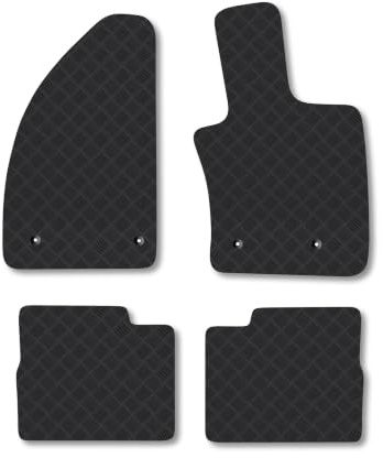 Fiat Tipo (2016-2023) [Automatic] 3mm Rubber Car Mats | Tailored Fit Durable Floor Mats Full Coverage Protection Waterproof Accessories Easy Clean Anti Slip Made in the UK