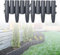 LARS360 5,6m Kunststoff Holzoptik Rasenkante Beeteinfassung Mähkante Garden Border Wetterfest Gartenpalisade Beetzaun 1 Element (L x H): 28 x 24cm Anthrazit