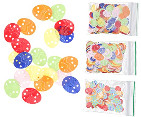 Parliky 3 Packungen Ostern Konfetti Gastgeschenke für Ostern Party Konfetti grünes Ei Konfetti für Ostern Partyzubehör Pailletten Hase Ballon schmücken Eier Plastik