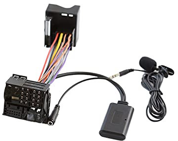 Kacepar Adaptateur Audio AUX Bluetooth, Adaptateur Audio AUX Bluetooth 5.0 avec Microphone, Compatible avec B-M-VV Z4 X3, Compatible avec B-M-VV Mini C00PER S R50 JCW