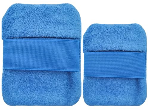 YuCool Sand Removal Bag | Sand Wipe Off Mitt,Sand Remover for Beach and Beach Toy Bag,Beach Vacation Essentials,Beach Activities Water Activities Mitt -Blue
