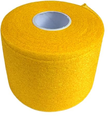 Oshhni Badminton Grip Kissen Wrap Kissen Film 60mm * 20M Tennis Schläger Grip Band Trägerfolie Schläger Griff Wrap, Gelb