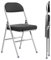 2 Klappstuhl Gepolstert, Klappstühle aus Leder und Starker Metallrahmen, Klappsessel bis 150 kg, Campingstuhl Faltbar, Stuhl Bürostuhl Platzsparender Schreibtischstuhl für Gast, Schwarz Folding Chair