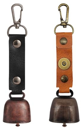 JINJUMEI 2 Pezzi Escursionismo Promemoria Campana, Campanello Dell'Orso Campane per Escursionismo Vintage Mini Campanelle in Metallo per Capre Versatile Compatto e Portatile Per Escursioni All'aperto